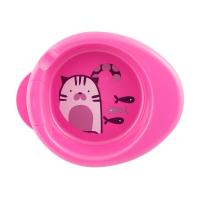 foto дитяча термостійка тарілка chicco warmy plate від 6 місяців, рожева (16000.10)