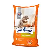 foto сухий корм для кішок club 4 paws premium з кроликом, 14 кг