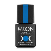 foto гель-лак moon full сolor hypoallergenic gel рolish 183 яскраво-блакитний, 8 мл