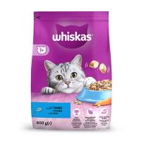 foto сухий корм для дорослих кішок whiskas смачні подушечки з тунцем, 800 г