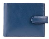 foto мужской кожаный кошелек visconti pm100 bl/mt синий с оранжевым