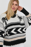 foto светр з домішкою вовни twinset жіночий колір чорний теплий
