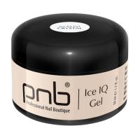 foto низькотемпературний гель для нігтів pnb uv/led ice iq gel, crystal, 50 мл