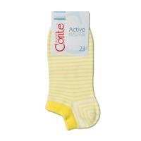 foto шкарпетки жіночі conte elegant active 15с-46сп 073 ультракороткі, бiло-жовті, розмір 23