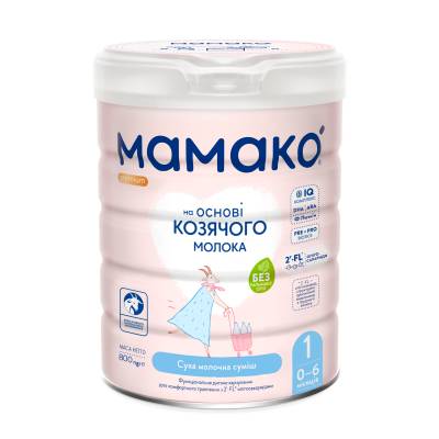 Podrobnoe foto дитяча адаптована суміш мамако premium 1 на основі козячого молока, 0-6 місяців, 800 г