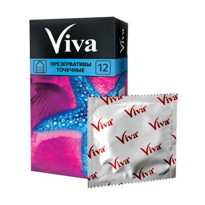 Podrobnoe foto презервативи латексні viva крапкові, 12 шт