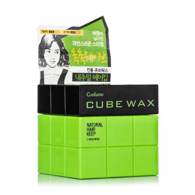 Podrobnoe foto віск для укладання  волосся welcos confume cube wax natural hair keep природні локони, 80 г