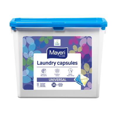 Podrobnoe foto універсальні гель-капсули для прання mayeri laundry capsules universal 36 циклів прання, 36 шт