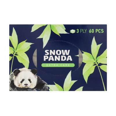 Podrobnoe foto серветки універсальні snow panda extra care міні 3-шарові, 60 шт