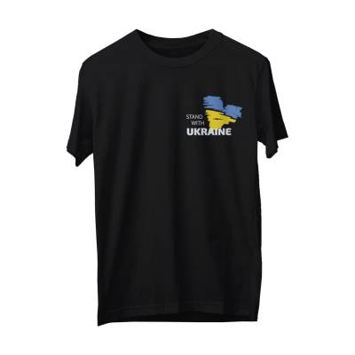 Podrobnoe foto футболка унісекс amigo stand with ukraine чорний, розмір l