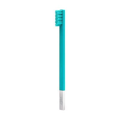 Podrobnoe foto зубна щітка apriori toothbrush slim turquoise blue silver середньої жорсткості, 1 шт