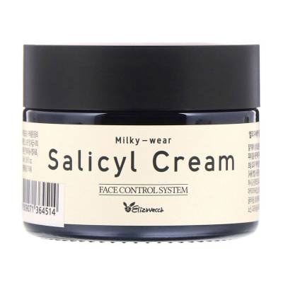 Podrobnoe foto саліциловий крем для обличчя elizavecca sesalo milky-wear salicyl cream з ефектом пілінгу, 50 мл