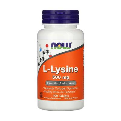 Podrobnoe foto харчова добавка амінокислота в таблетках now foods l-лізин 500 мг, 100 шт