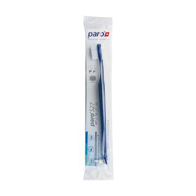 Podrobnoe foto дитяча зубна щітка paro swiss kids s27, м'яка, синя, 1 шт (у поліетиленовій упаковці)