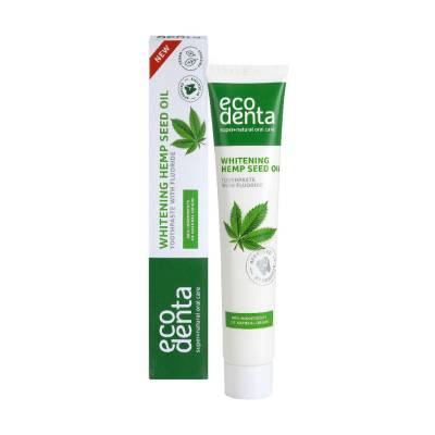 Podrobnoe foto відбілювальна зубна паста ecodenta whitening hemp seed oil toothpaste з конопляною олією, 75 мл