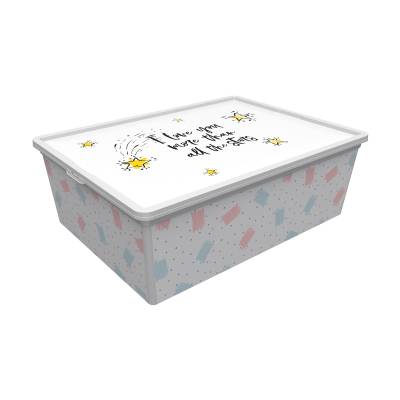 Podrobnoe foto контейнер для зберігання qutu trend box cute sky, 17.5*37*52.5 см, 25 л