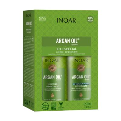 Podrobnoe foto набір для волосся inoar argan oil (шампунь, 250 мл + кондиціонер, 250 мл)
