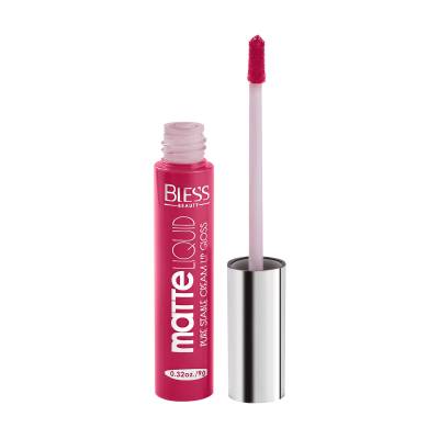 Podrobnoe foto кремовий блиск для губ bless beauty matte liquid pure stable cream lip gloss 09, 9 г