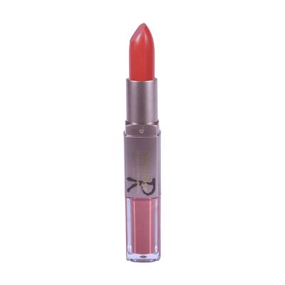 Podrobnoe foto матова помада-блиск для губ ruby rose 2 in 1 lipstick & liquid lipstick matte hb-8606 129, 6.6 г