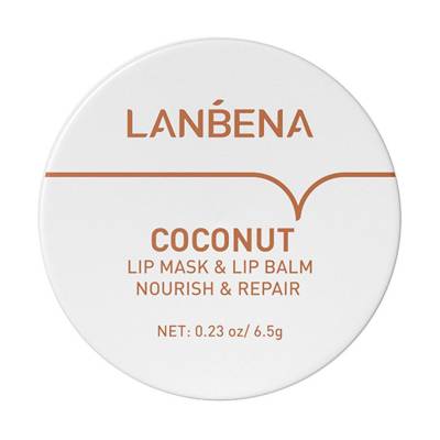 Podrobnoe foto бальзам-маска для губ lanbena rose lip mask & lip balm з кокосовою олією, 6.5 г