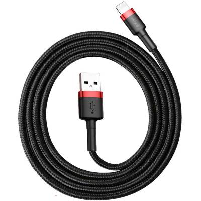 Podrobnoe foto дата кабель baseus cafule lightning cable 2.4a (0.5m) (calklf-a) (червоний / чорний) 770121