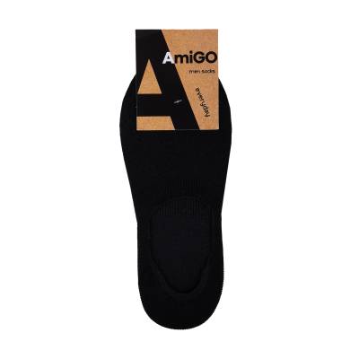 Podrobnoe foto шкарпетки-сліди чоловічі amigo ss16 чорні, розмір 25