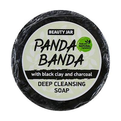 Podrobnoe foto туалетне мило beauty jar panda banda очищаюча з чорною глиною і деревним вугіллям, 80 г