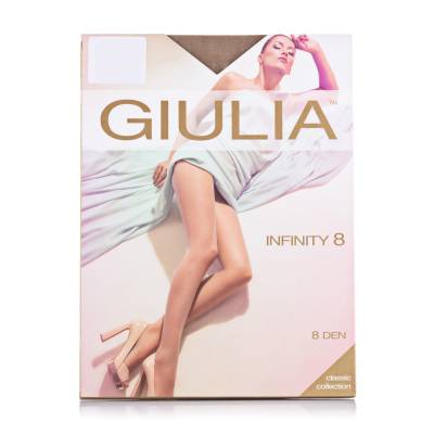 Podrobnoe foto колготки жіночі giulia infinity класичні, без шортиків, 8 den, glace, розмір 3