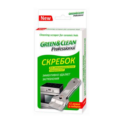 Podrobnoe foto шкребок green&clean professional для склокерамічних поверхонь, 1 шт