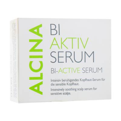 Podrobnoe foto заспокійлива сироватка alcina bio-active serum для сверблячої, роздратованої шкіри голови, 5*6 мл