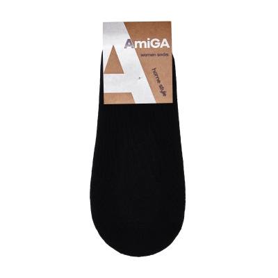 Podrobnoe foto шкарпетки-чешки жіночі amigа махрові, чорні, розмір 23-25
