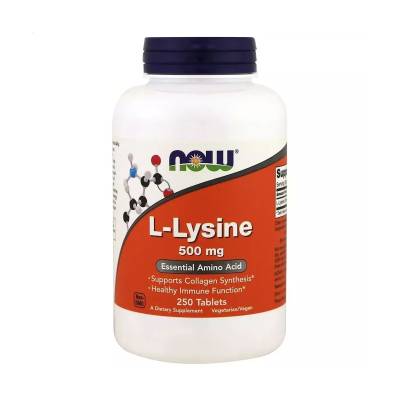 Podrobnoe foto харчова добавка в таблетках now foods l-lysin l-лізин, 500 мг, 250 шт