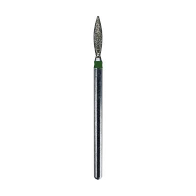 Podrobnoe foto змінна алмазна фреза для манікюру vizavi professional полум'я, зелена насічка, 2.3, 9 мм