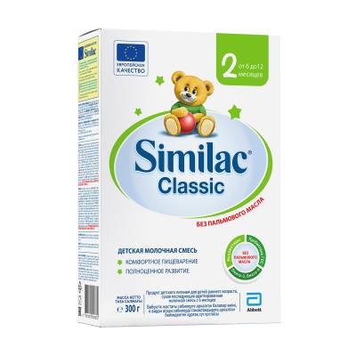 Podrobnoe foto дитяча суха молочна суміш similac classic 2, від 6 до 12 місяців, 300 г (товар критичного імпорту)