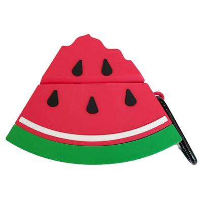 Podrobnoe foto силіконовий футляр smile fruits series для навушників airpods 1/2 + карабін (watermelon) 1082191