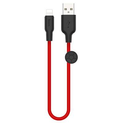 Podrobnoe foto дата кабель hoco x21 plus silicone lightning cable (0.25m) (black / red) 931822
