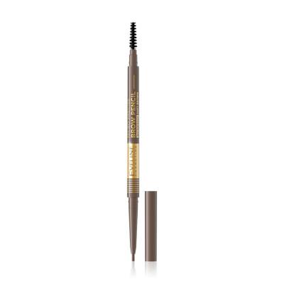 Podrobnoe foto водостійкий олівець для брів eveline micro precise brow pencil 02 soft brown, 6 г