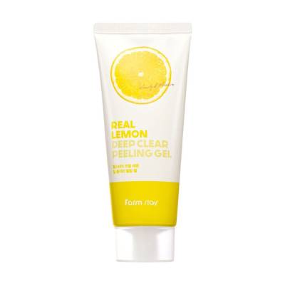 Podrobnoe foto пілінг-гель для обличчя farmstay real lemon deep clear peeling gel з екстрактом лимону, 100 мл