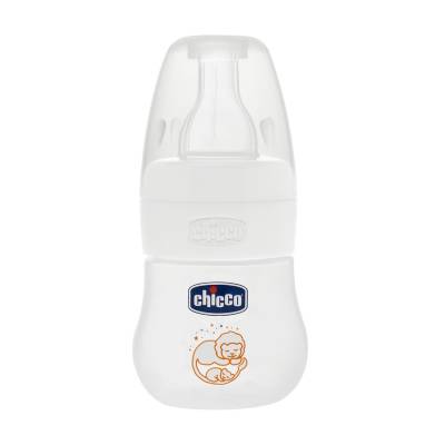 Podrobnoe foto дитяча пластикова пляшечка для годування chicco micro силіконова соска, нормальний потік, від 0 міс, 60 мл (70701.30)