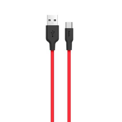 Podrobnoe foto дата кабель hoco x21 silicone type-c cable (1m) (чорний / червоний) 1059075