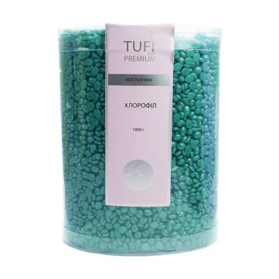 Podrobnoe foto гарячий полімерний віск у гранулах tufi profi premium hot film wax хлорофіл, 1 кг