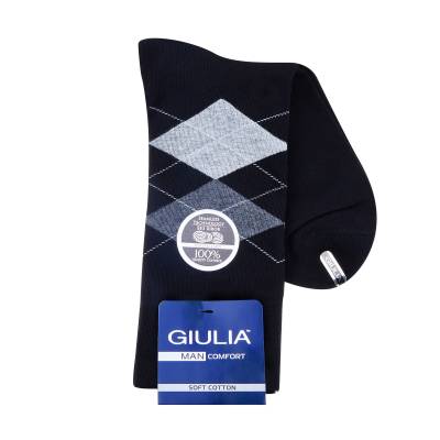 Podrobnoe foto шкарпетки чоловічі giulia man comfort melange 02, black, розмір 41-42