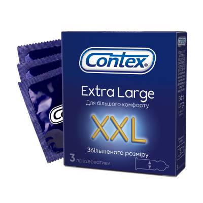 Podrobnoe foto презервативи contex extra large збільшеного розміру, 3 шт