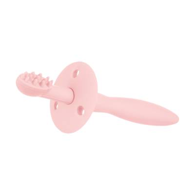 Podrobnoe foto силіконова щітка для зубів з обмежувачем canpol babies, рожева (51/500_pin)