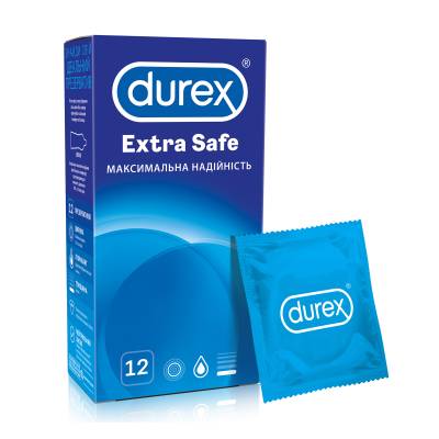 Podrobnoe foto презервативи durex extra safe максимальна надійність, 12 шт
