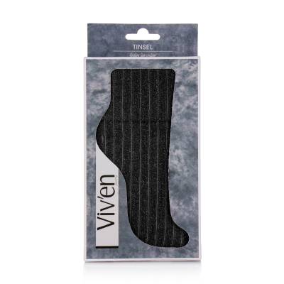 Podrobnoe foto шкарпетки жіночі viv'en petty tinsel чорні з люрексом