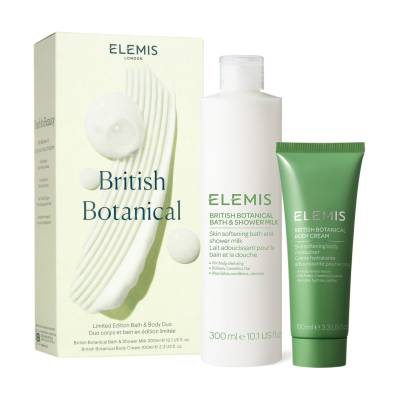 Podrobnoe foto набір для догляду за тілом elemis british botanicals body duo (молочко для ванни та душу, 300 мл + крем для тіла, 100 мл)