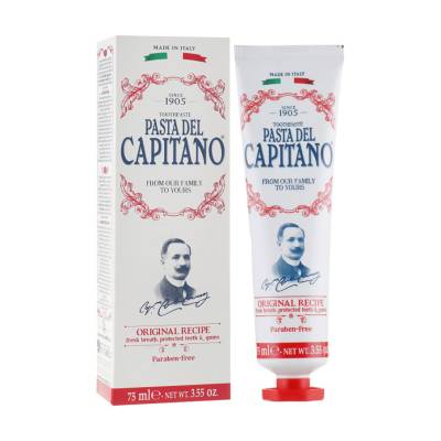 Podrobnoe foto зубна паста pasta del capitano original recipe toothpaste оригінальний рецепт, 75 мл