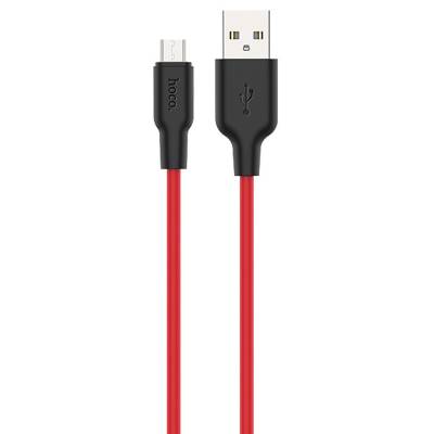 Podrobnoe foto дата кабель hoco x21 plus silicone microusb cable (1m) (black / red) 938021