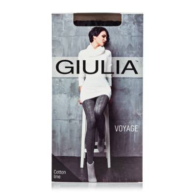 Podrobnoe foto фантазійні колготки жіночі giulia voyage (18) теплі, 180 den, nero, розмір 2